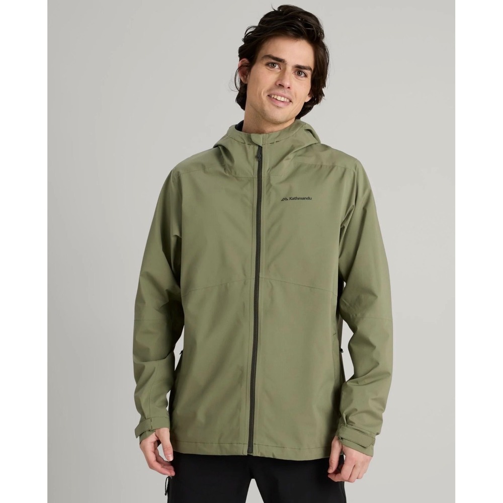 Kathmandu Mens NGX2.5 Lightweight Hooded Rain Jacket Olive Green Size‎ S